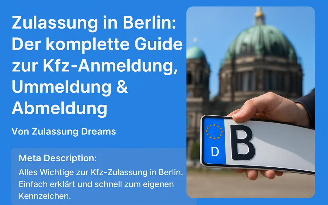Zulassung in Berlin: Der komplette Guide zur Kfz-Anmeldung, Ummeldung & Abmeldung