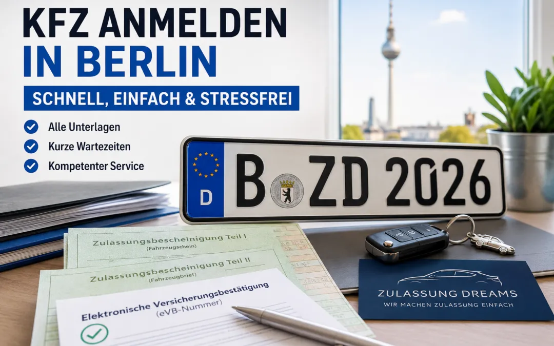 KFZ anmelden in Berlin – Der komplette Ratgeber zu Ablauf, Unterlagen, Kosten und wichtigen Tipps