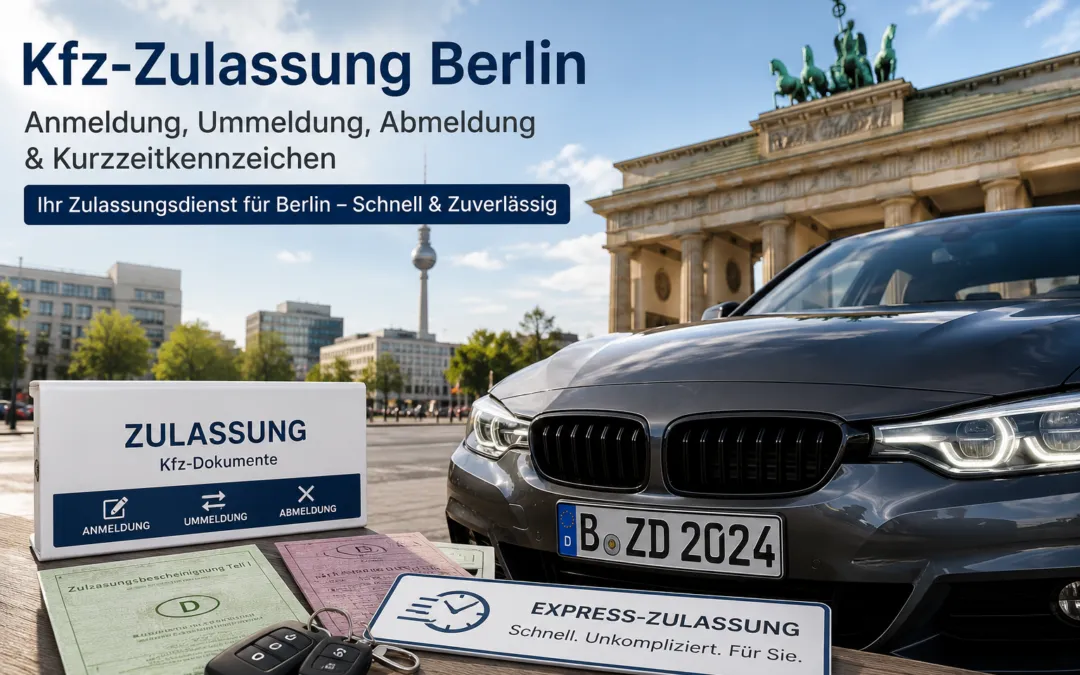 KFZ-Zulassung leicht gemacht: Alle wichtigen Infos, Unterlagen, Kosten und Tipps für Berlin
